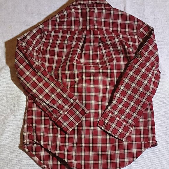 Hope & Henry / Long Sleeve Shirt / Kids Boys / Size XXS / Red Plaid / Button Dow - Picture 6 of 6
